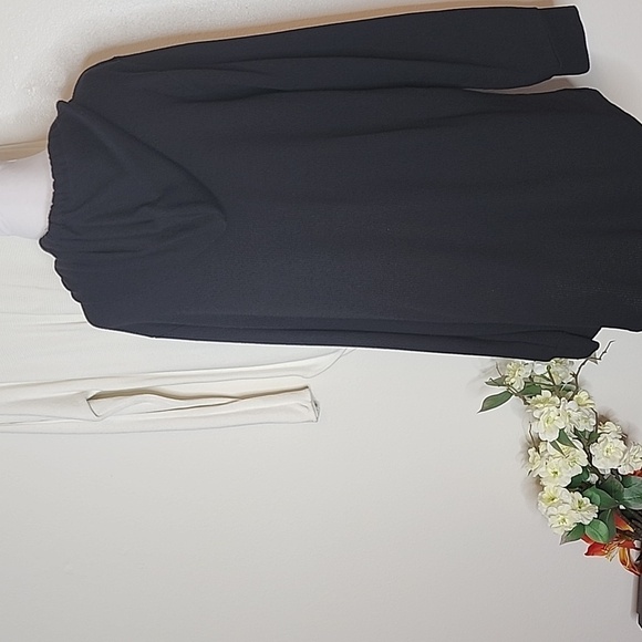 Michael Michael KORS Pullover Knit Tunic Sweater Hoodie Logo Drawstring Spring - Picture 8 of 14